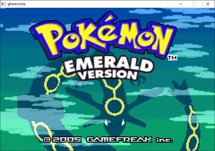 Pokémon Emerald — title screen.