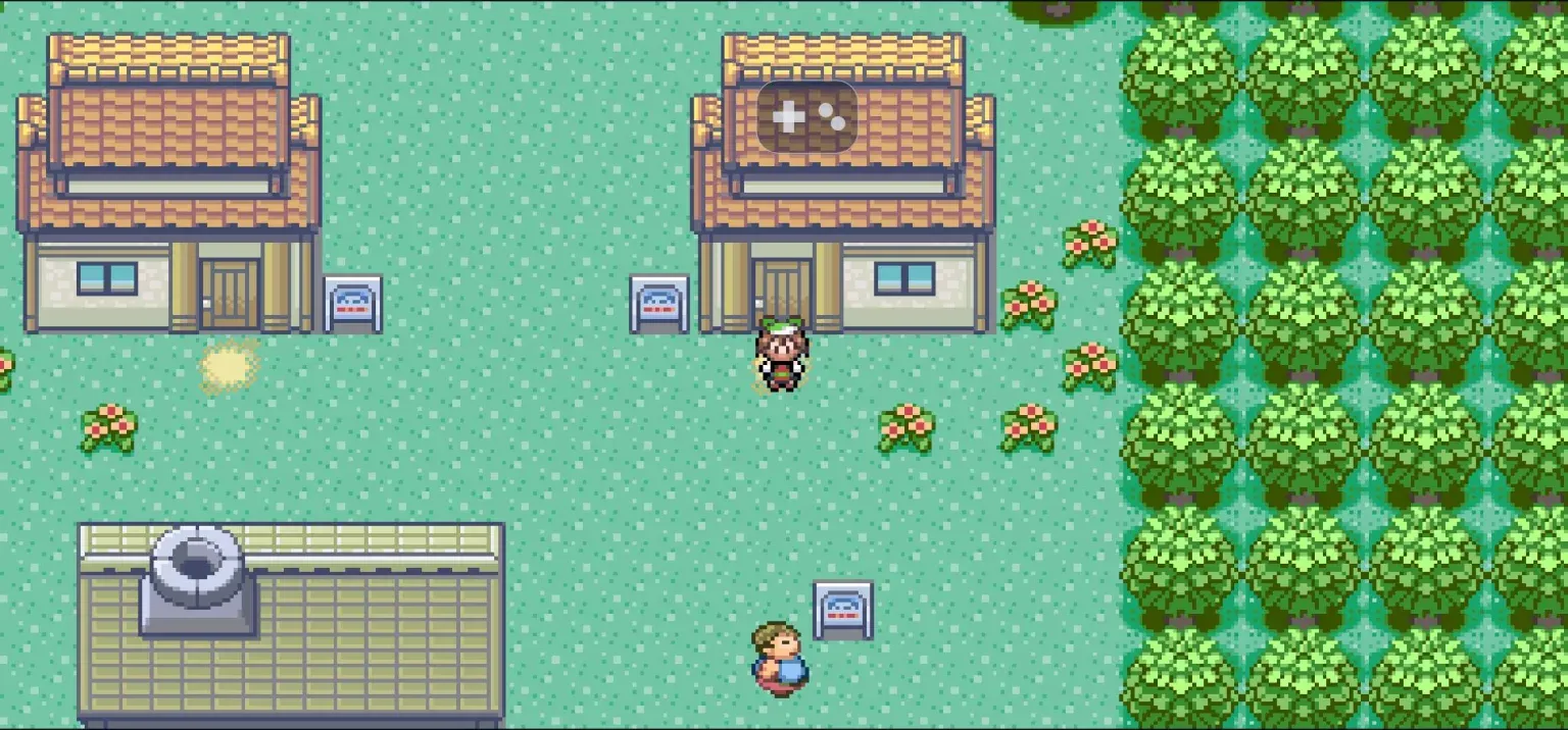 Landscape. More of Littleroot Town left to right.