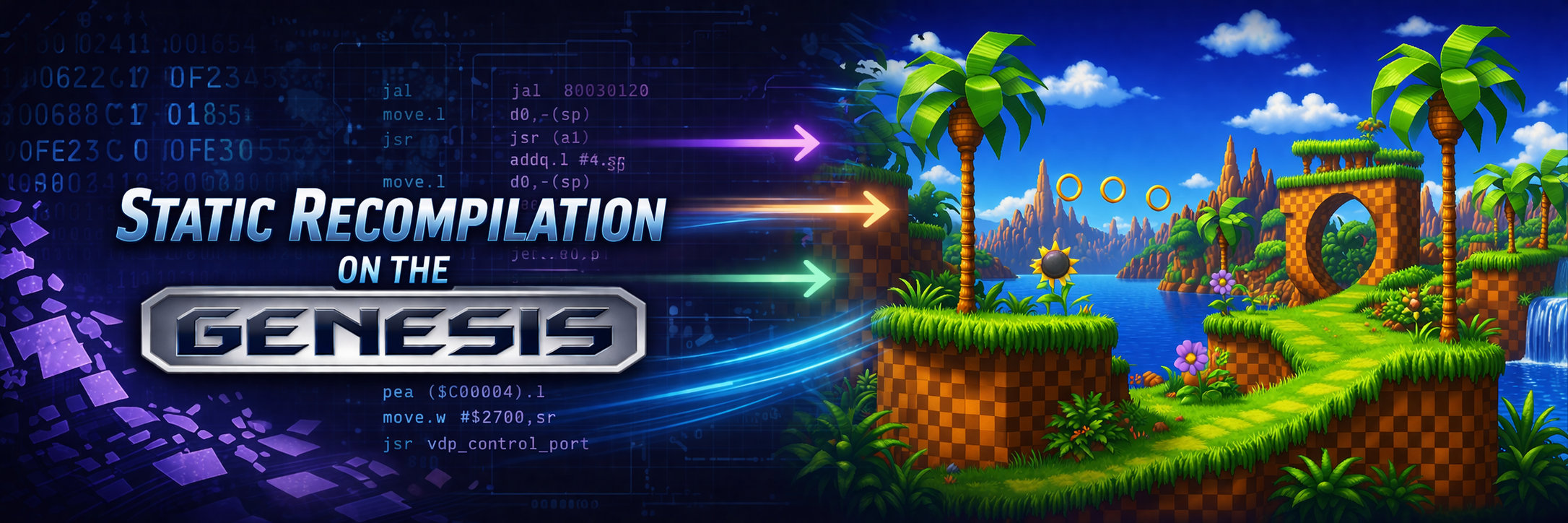 segagenesisrecomp + Sonic the Hedgehog tech demo